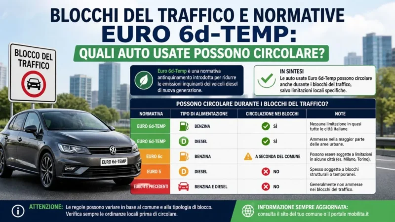 blocchi del traffico euro 6d temp