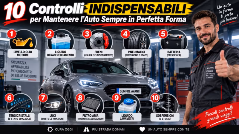 Controlli manutenzione auto: eccone 10 per mantenere la tua auto in perfetta forma