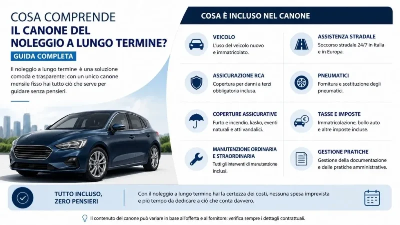 cosa comprende il canone del noleggio a lungo termine