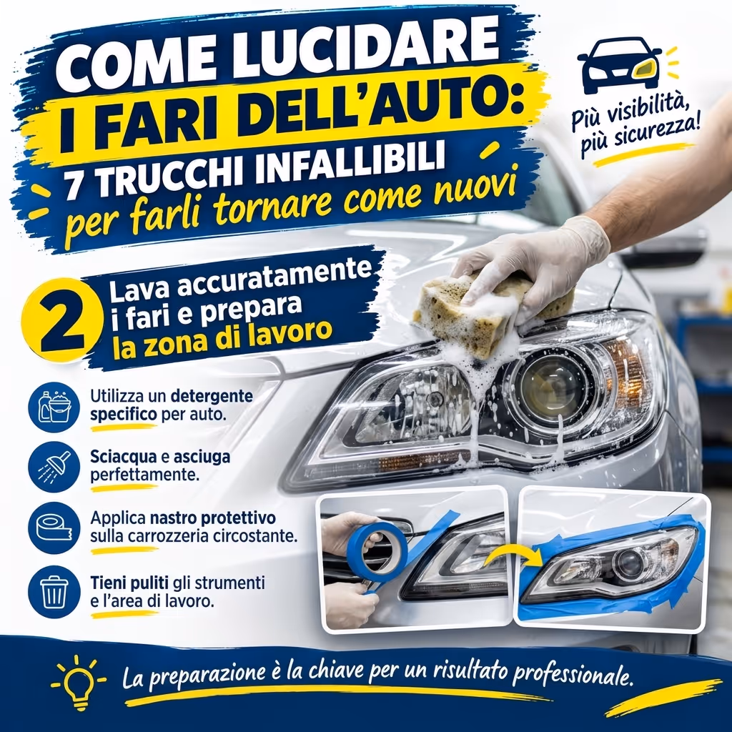 2. Lava accuratamente i fari e prepara la zona di lavoro_3_11zon