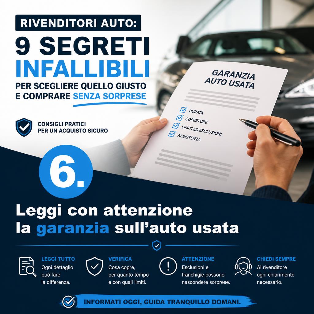 Leggi con attenzione la garanzia sull’auto usata