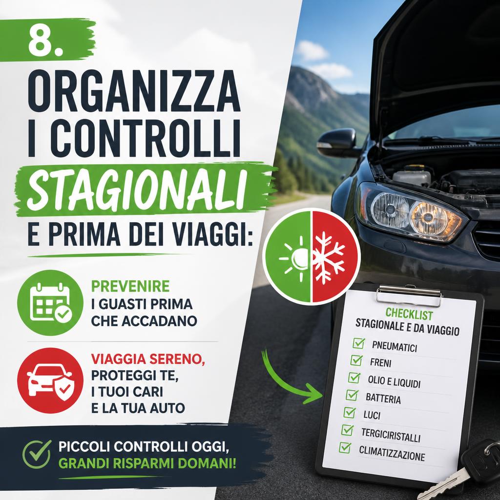 Organizza i controlli stagionali e prima dei viaggi