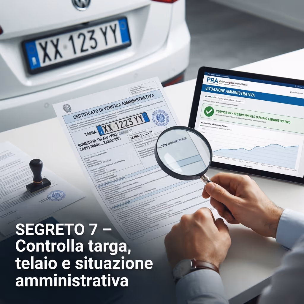 SEGRETO 7 – Controlla targa, telaio e situazione amministrativa_8