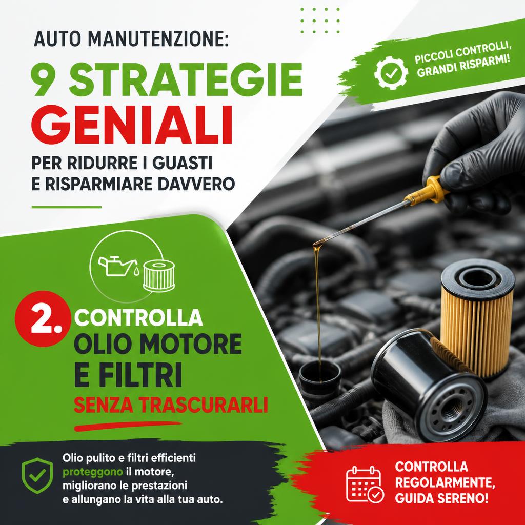 controlla olio motore e filtri senza trascurarli