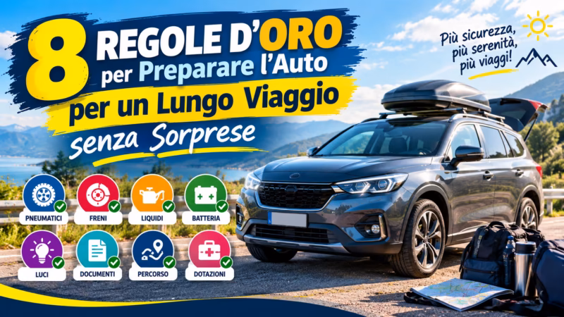 preparare auto per un lungo viaggio